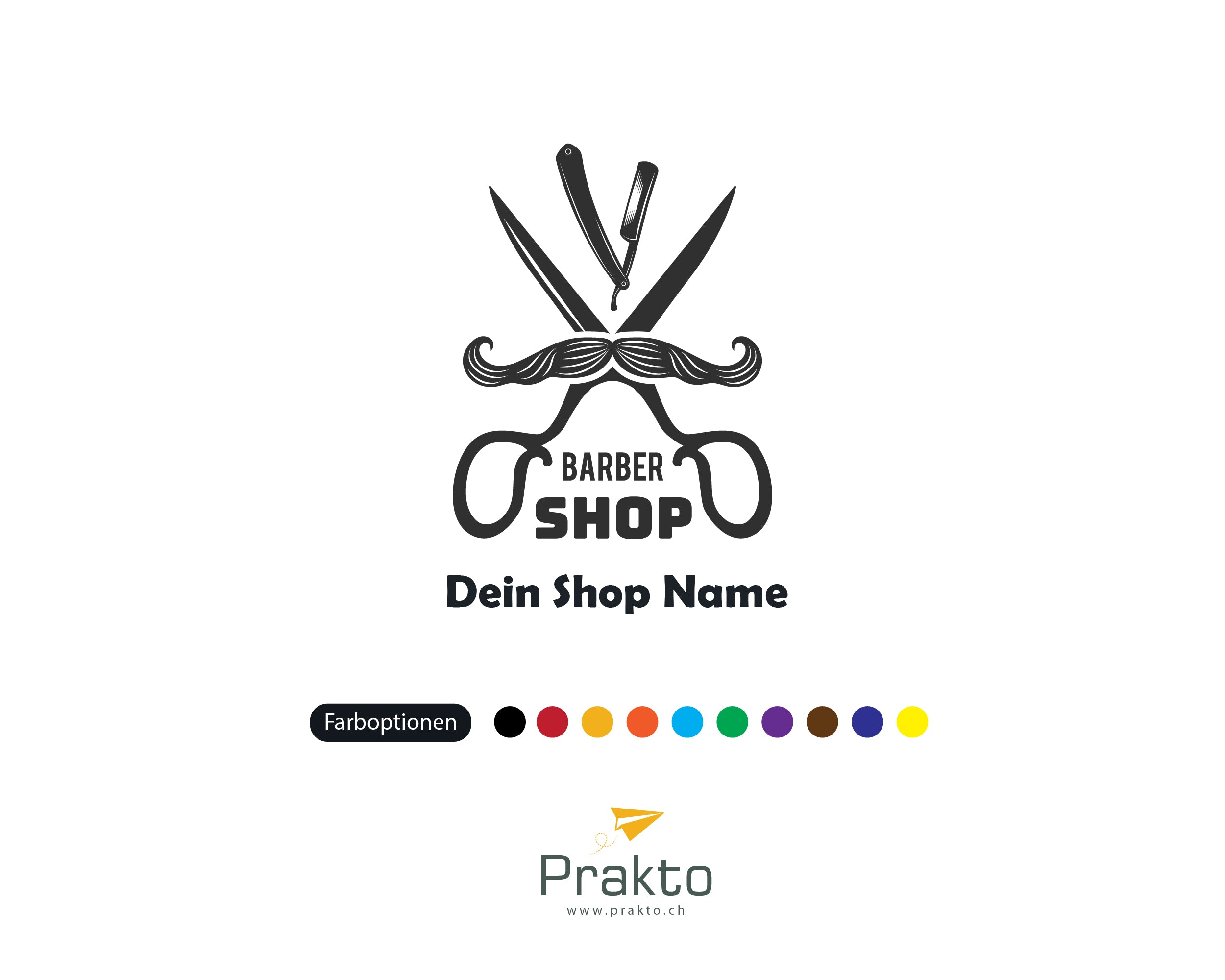 Barbershop Fensterfolie mit Shopnamen | Personalisierter Vinyl Aufkleber für Barber & Friseursalons