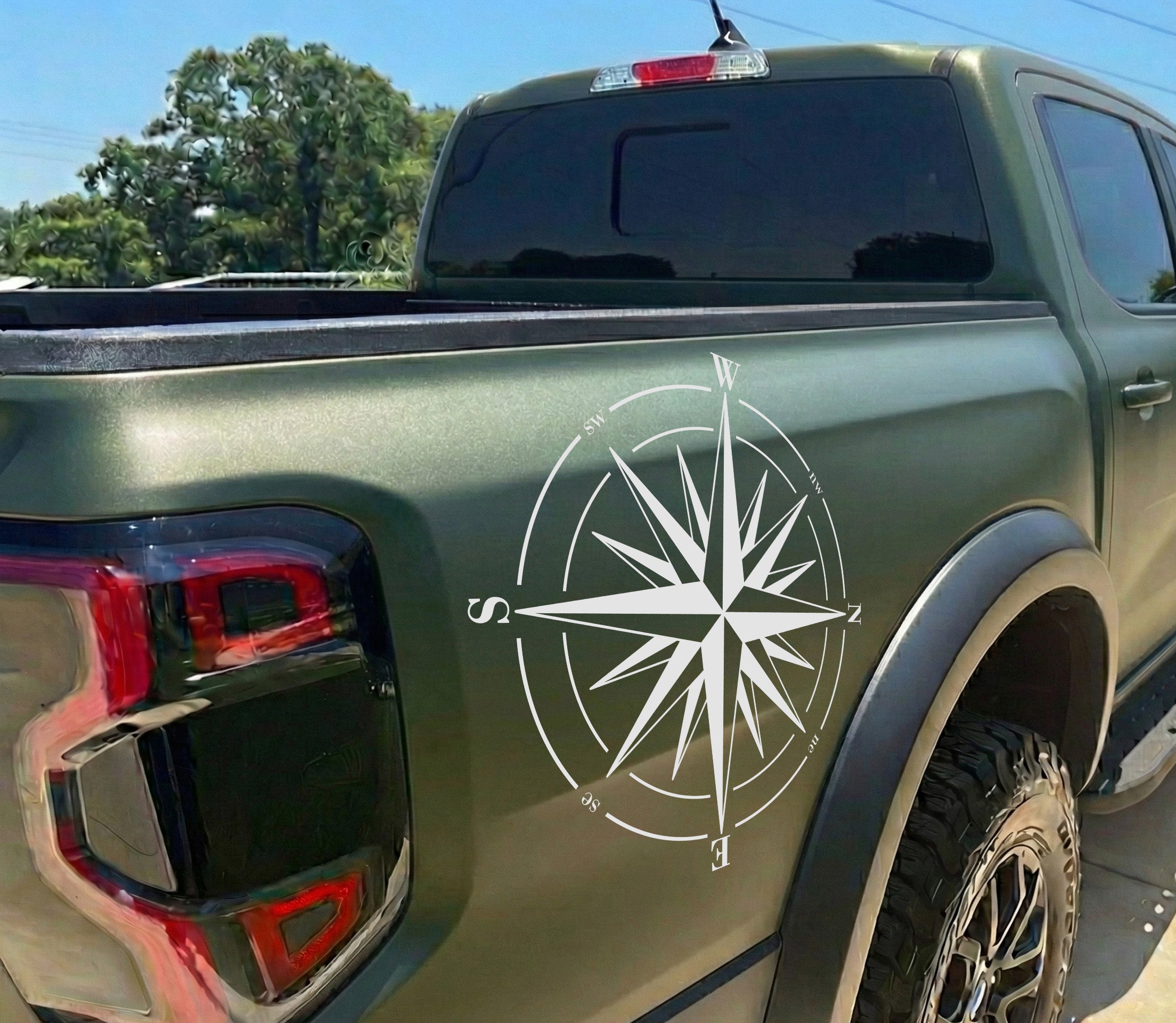 Kompass Windrose Autoaufkleber – Adventure Vanlife Sticker für Camper, Van & Wohnmobil