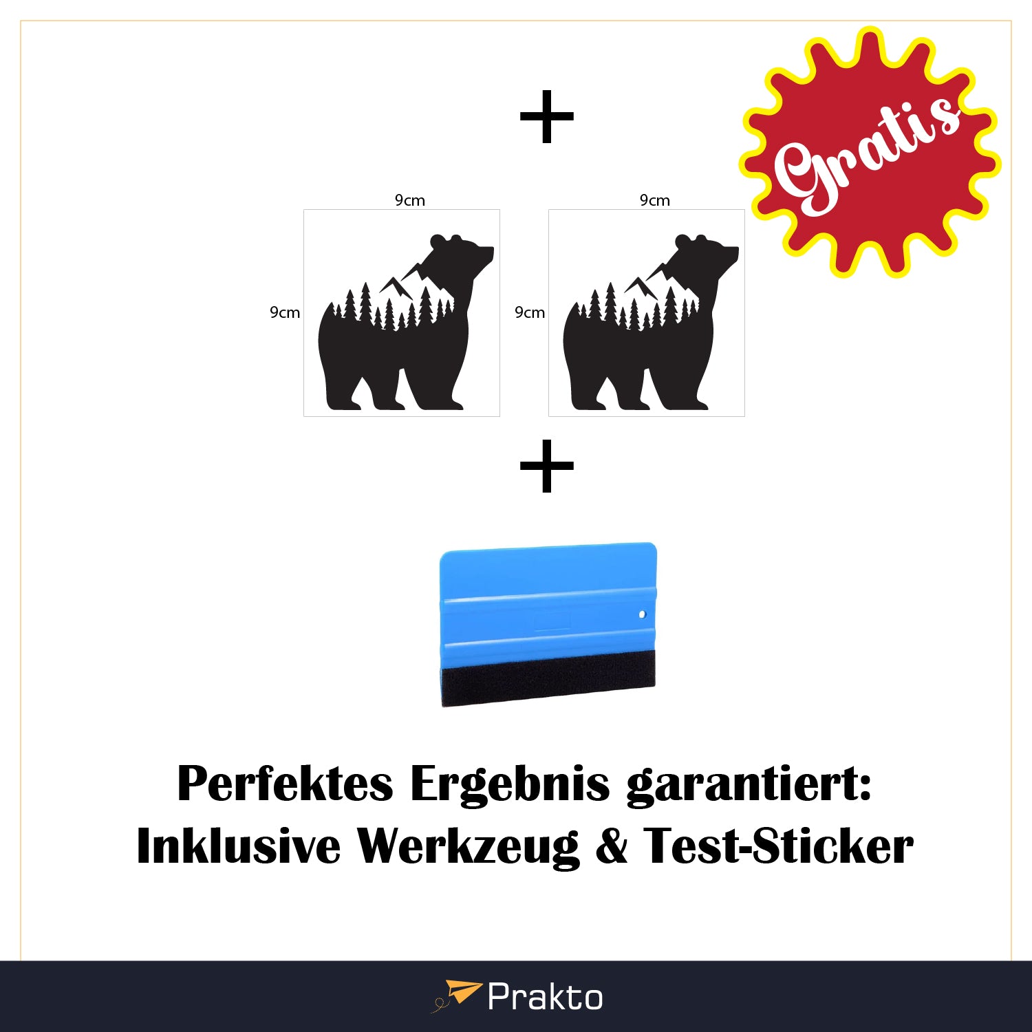 Vanlife Autoaufkleber Mountain Kompass & Hirsch – Personalisiert