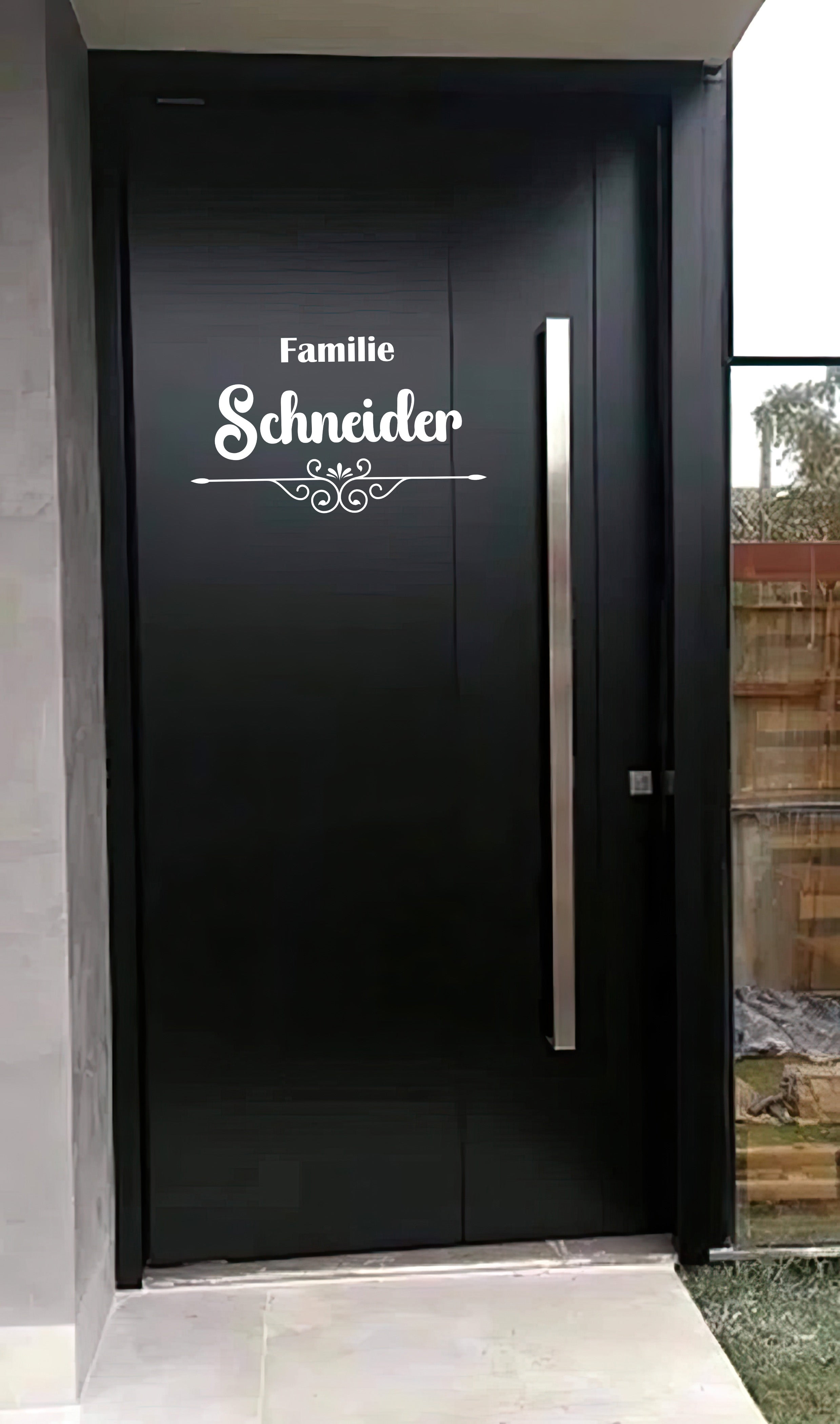 Personalisiertes Familien Namensschild – Tür & Briefkasten Aufkleber mit Wunschname