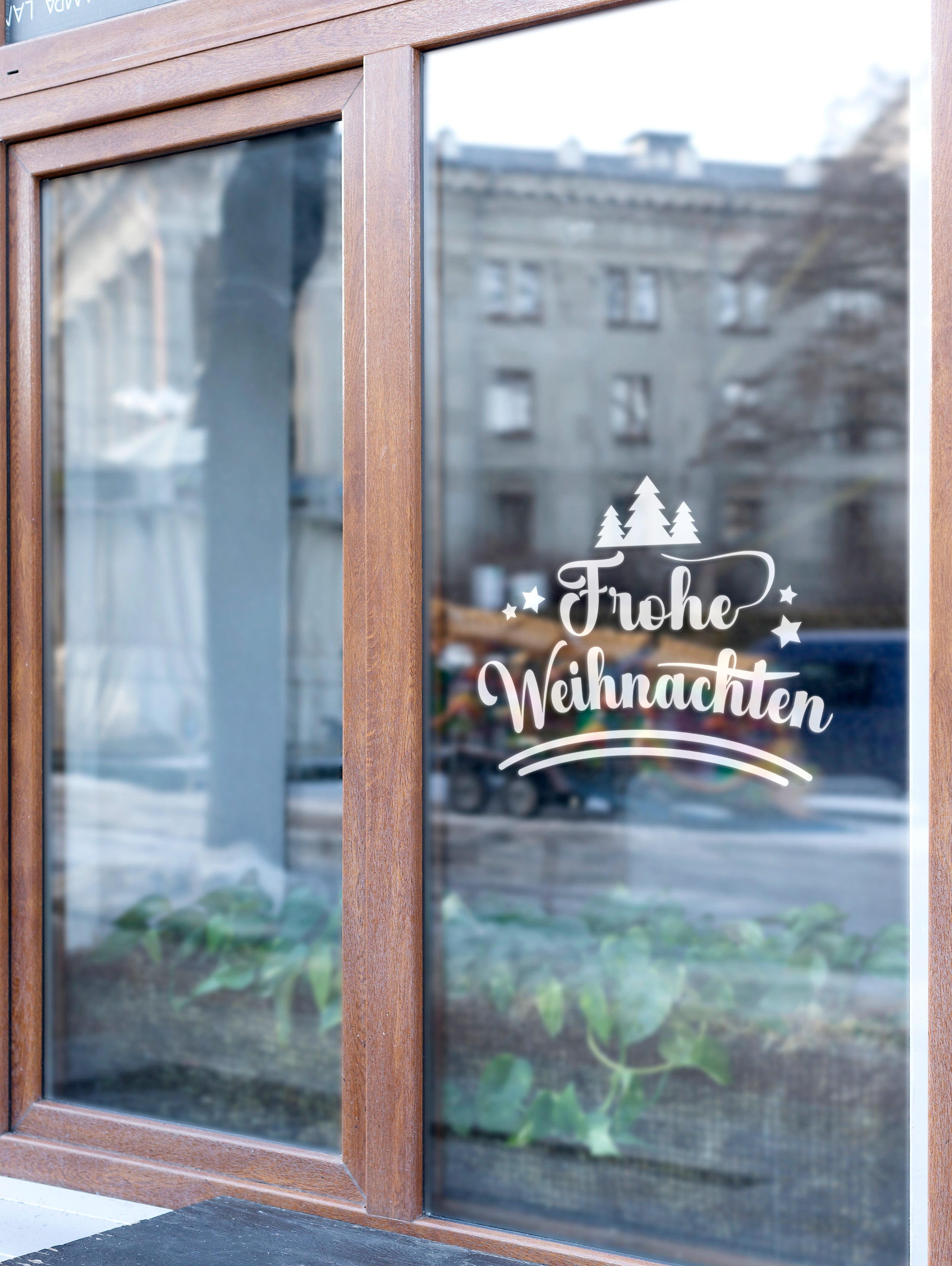 Frohe Weihnachten Wandtattoo – Weihnachtsaufkleber für Tür, Fenster & Wand – Vinyl Weihnachtsdeko