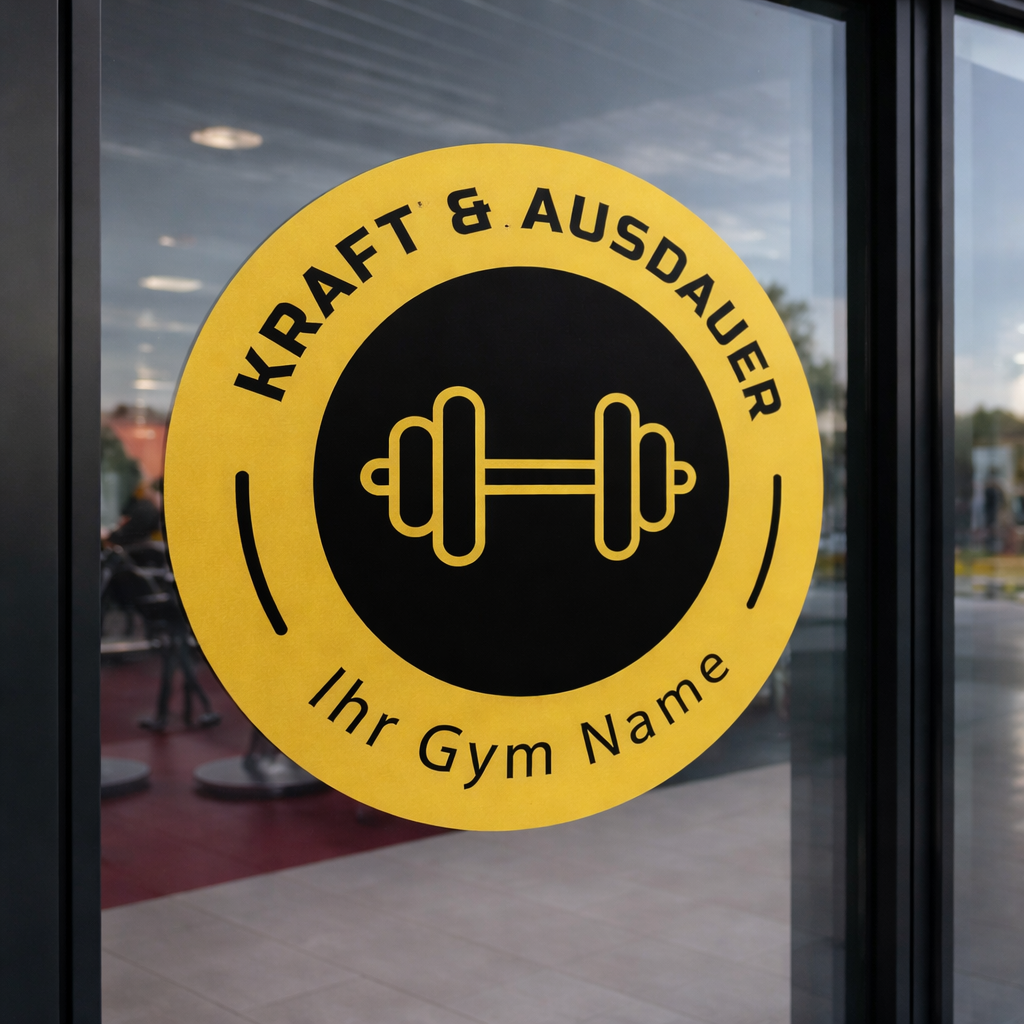 Fitness Wandtattoo – Personalisiertes Gym Logo in 2 Farben | 4 Größen