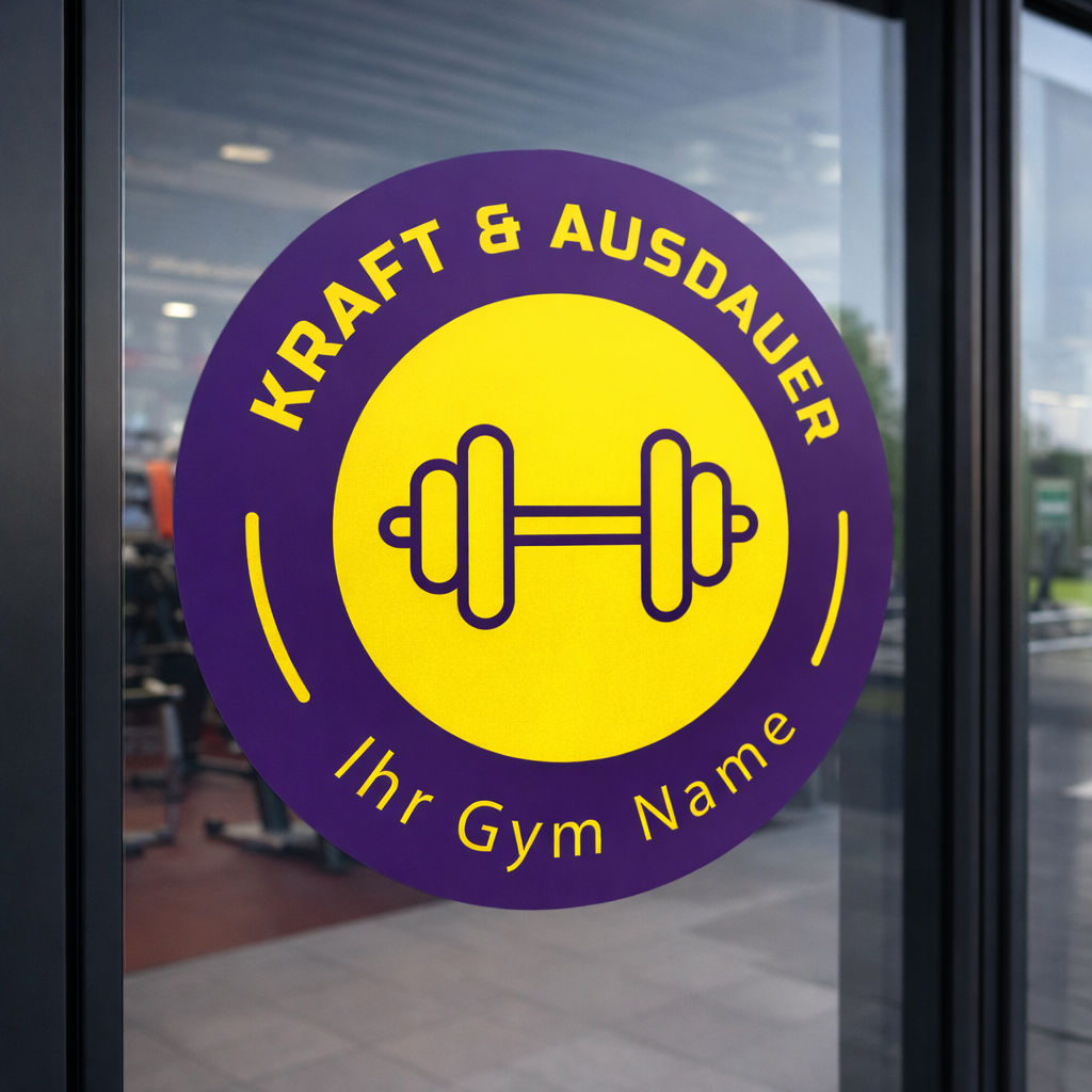 Fitness Wandtattoo – Personalisiertes Gym Logo in 2 Farben | 4 Größen