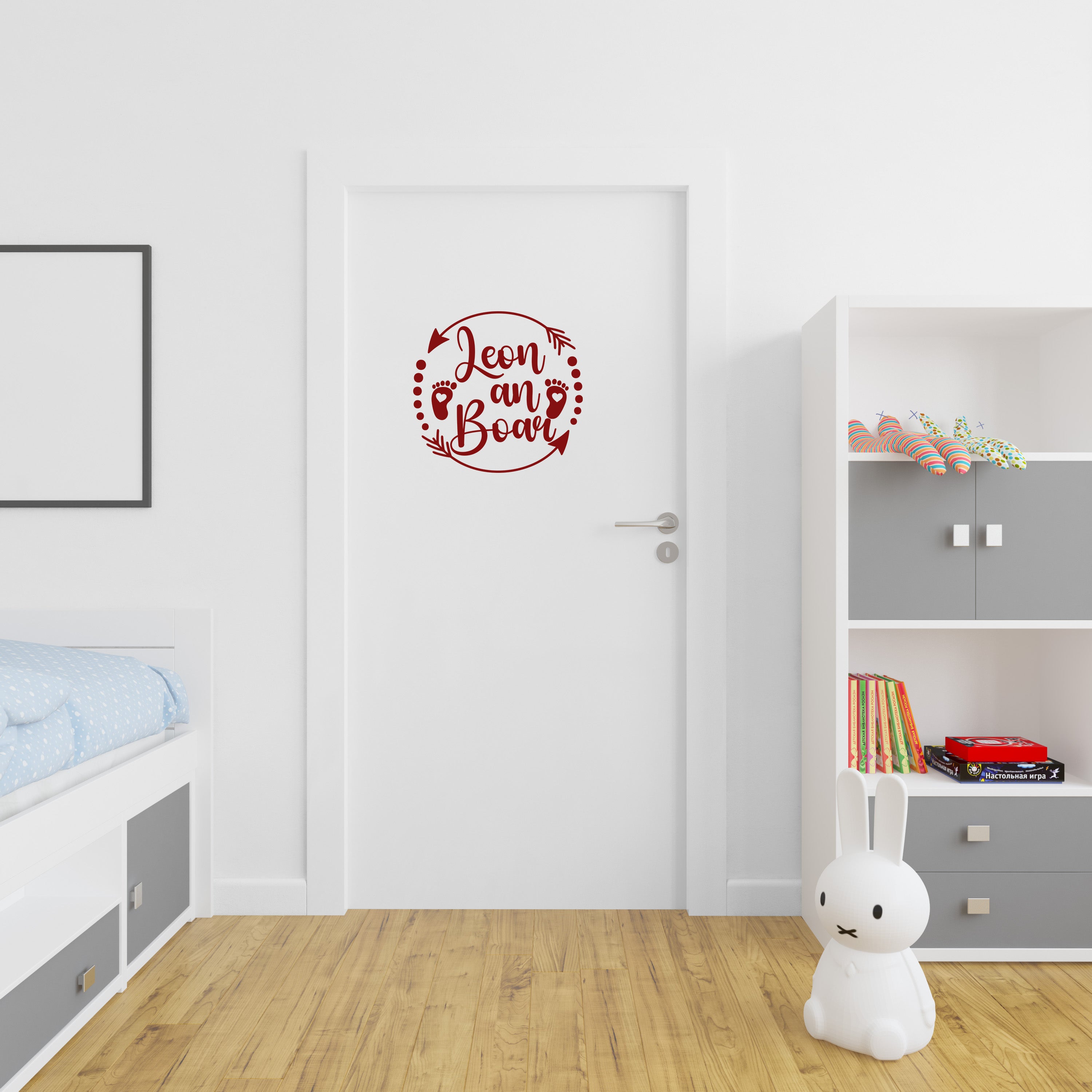 Baby an Bord Aufkleber – personalisiert | Boho Auto- & Wandtattoo mit Name