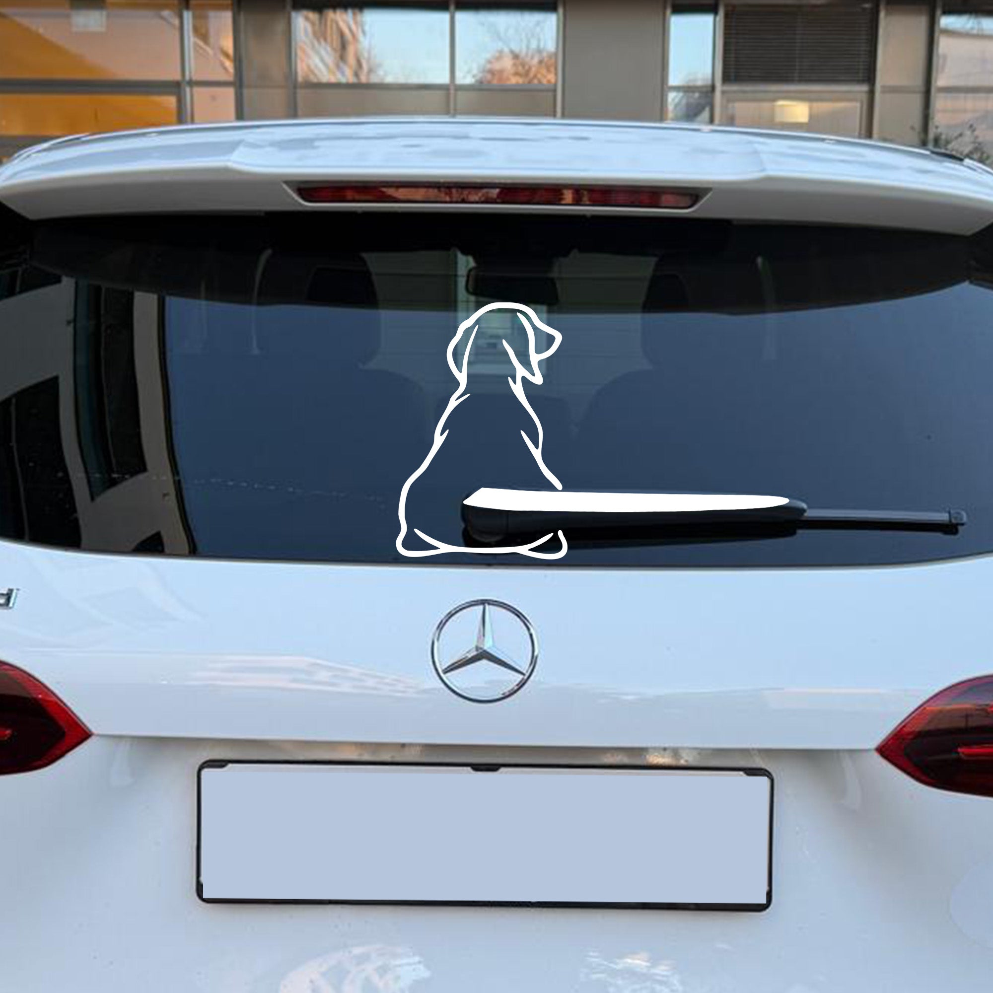 Hund Heckscheibenwischer Aufkleber – Wedelnder Schwanz | Lustiges Auto Gadget für Hundeliebhaber | Wiper Wag Decal