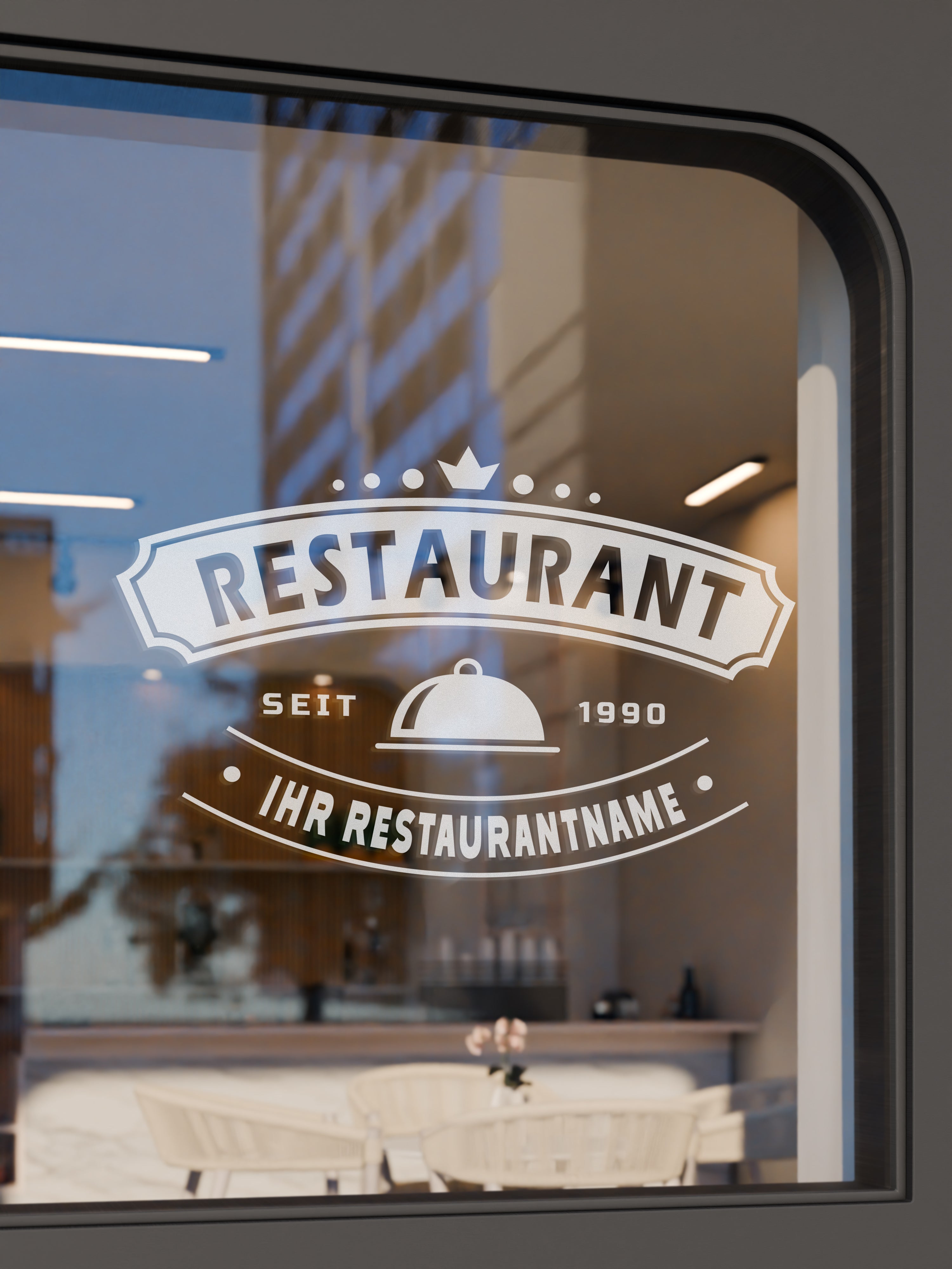 Personalisierte Restaurant Fahrzeugfolie – Premium Logo für Auto & Lieferwagen (30×52 bis 60×104 cm)
