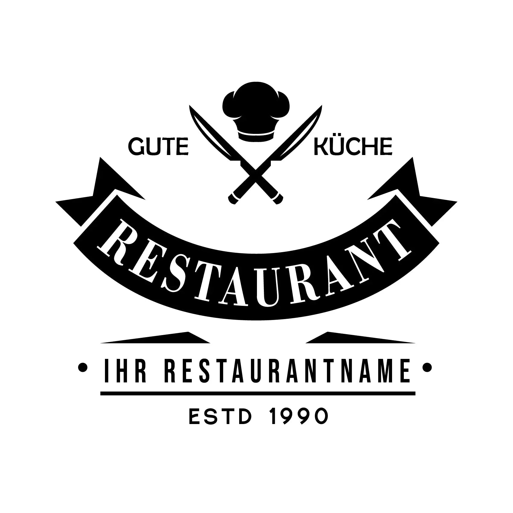 Restaurant Logo Wandfolie – 35–40 × 60–80 cm | Prakto.ch Prakto