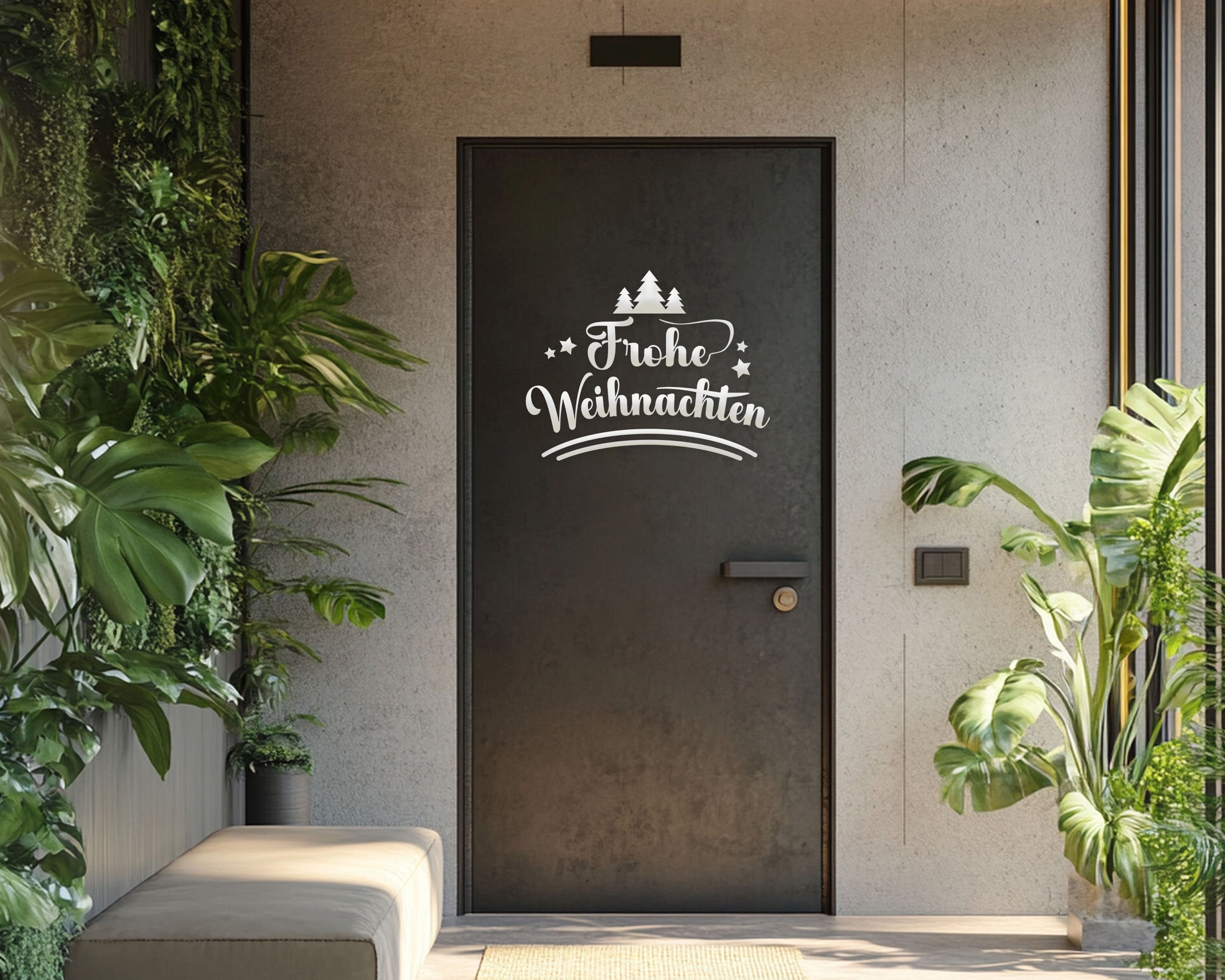 Frohe Weihnachten Wandtattoo – Weihnachtsaufkleber für Tür, Fenster & Wand – Vinyl Weihnachtsdeko