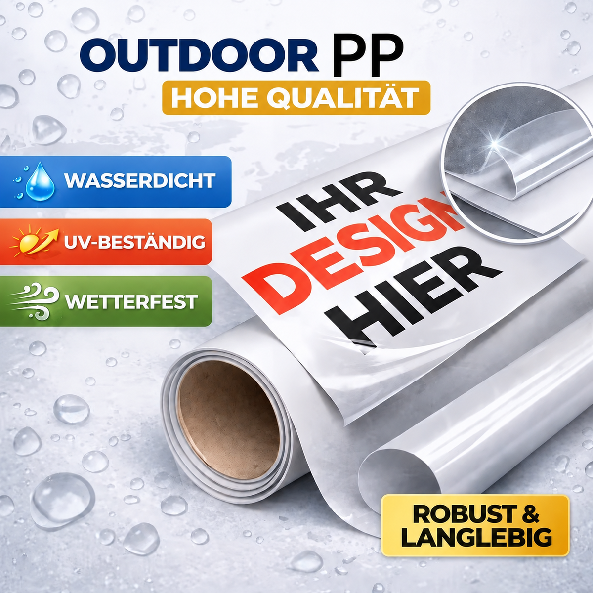 Personalisierter Autoaufkleber aus Vinylfolie mit Wunschtext, ideal für Auto, Fenster oder Wand, von Prakto, in verschiedenen Größen.