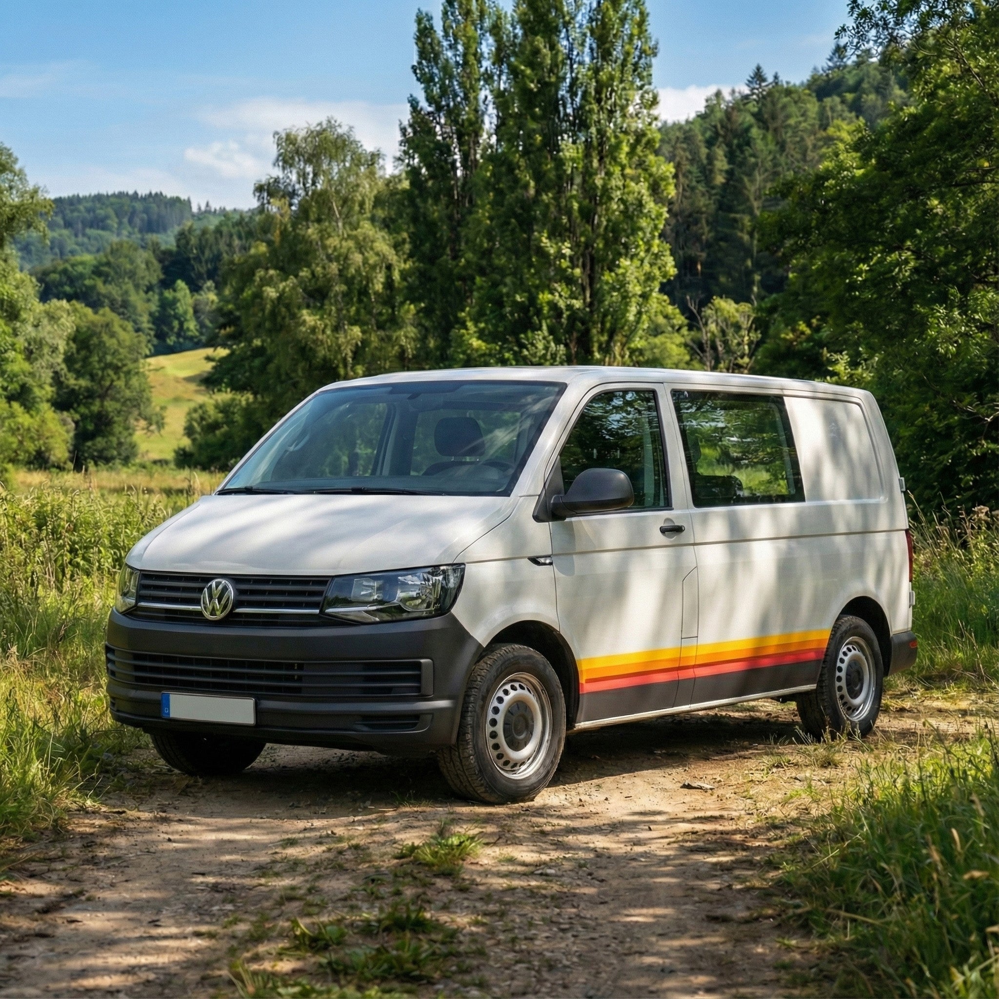 VW T5 T6 Seitenstreifen Retro Sunset – Camper Van Autosticker Set