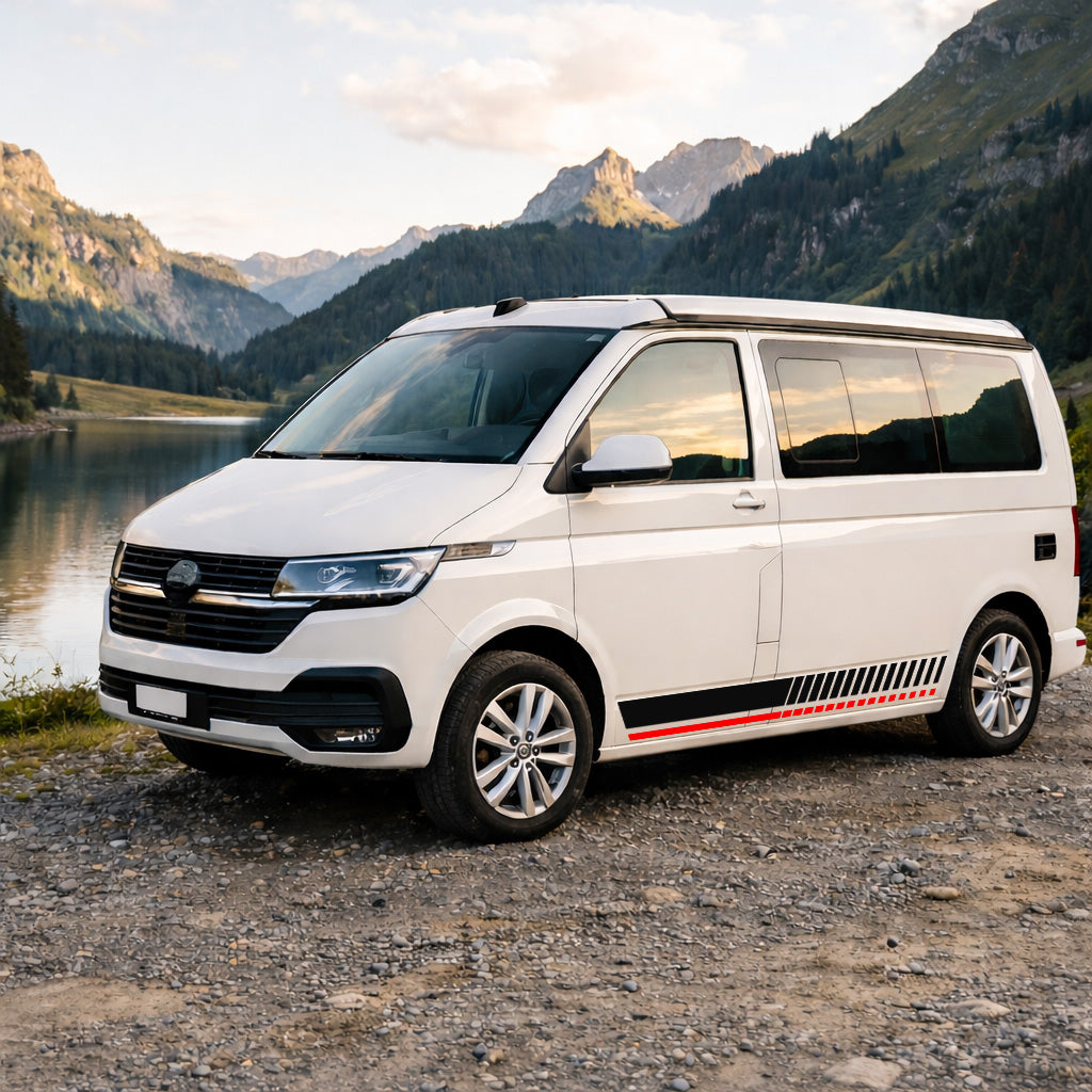 Racing Seitenstreifen Folie für Van & Transporter – Sport Streifen Dekor Set