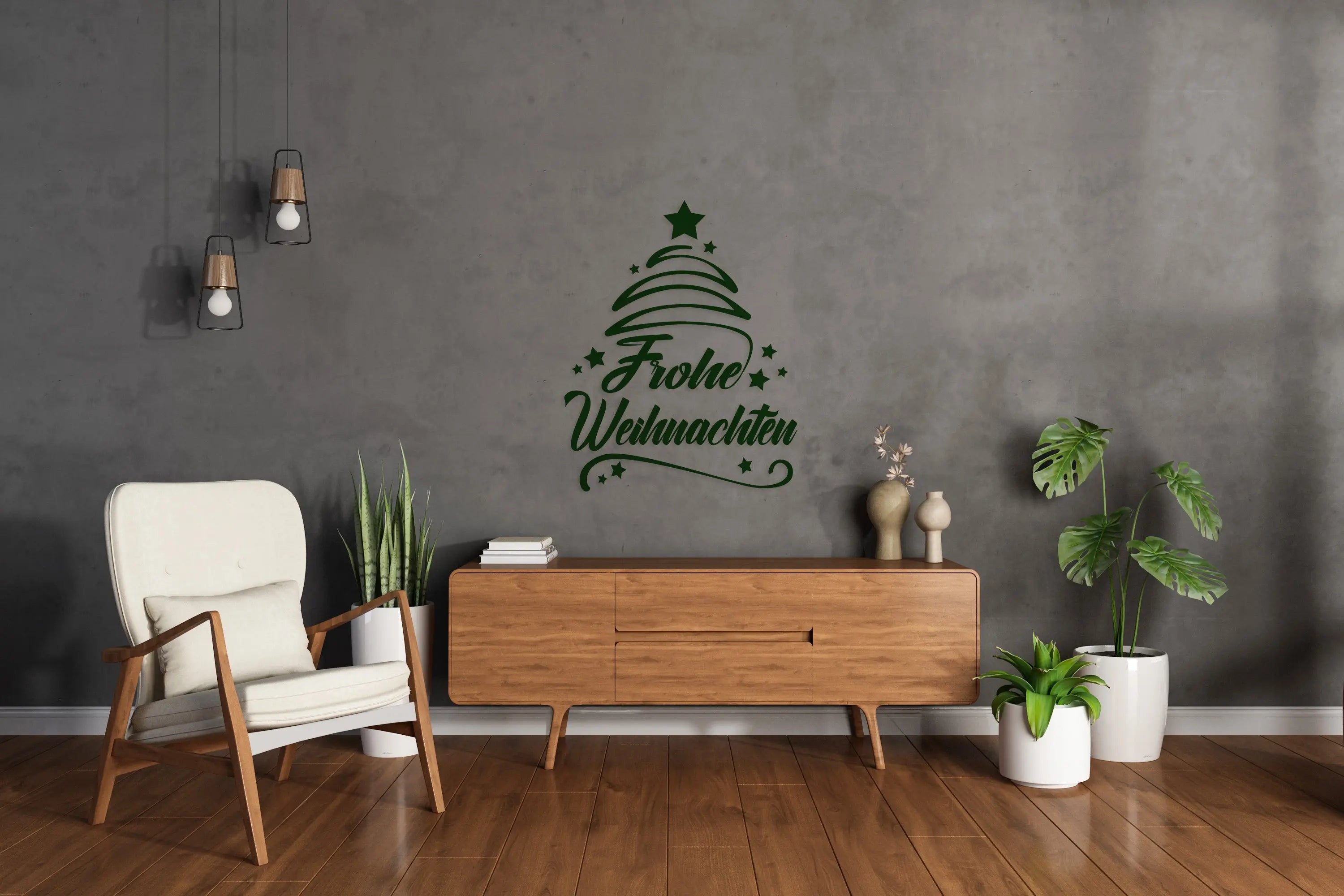 Frohe Weihnachten Wandtattoo – Weihnachtsbaum Aufkleber für Tür, Fenster & Wand – Vinyl Deko Prakto