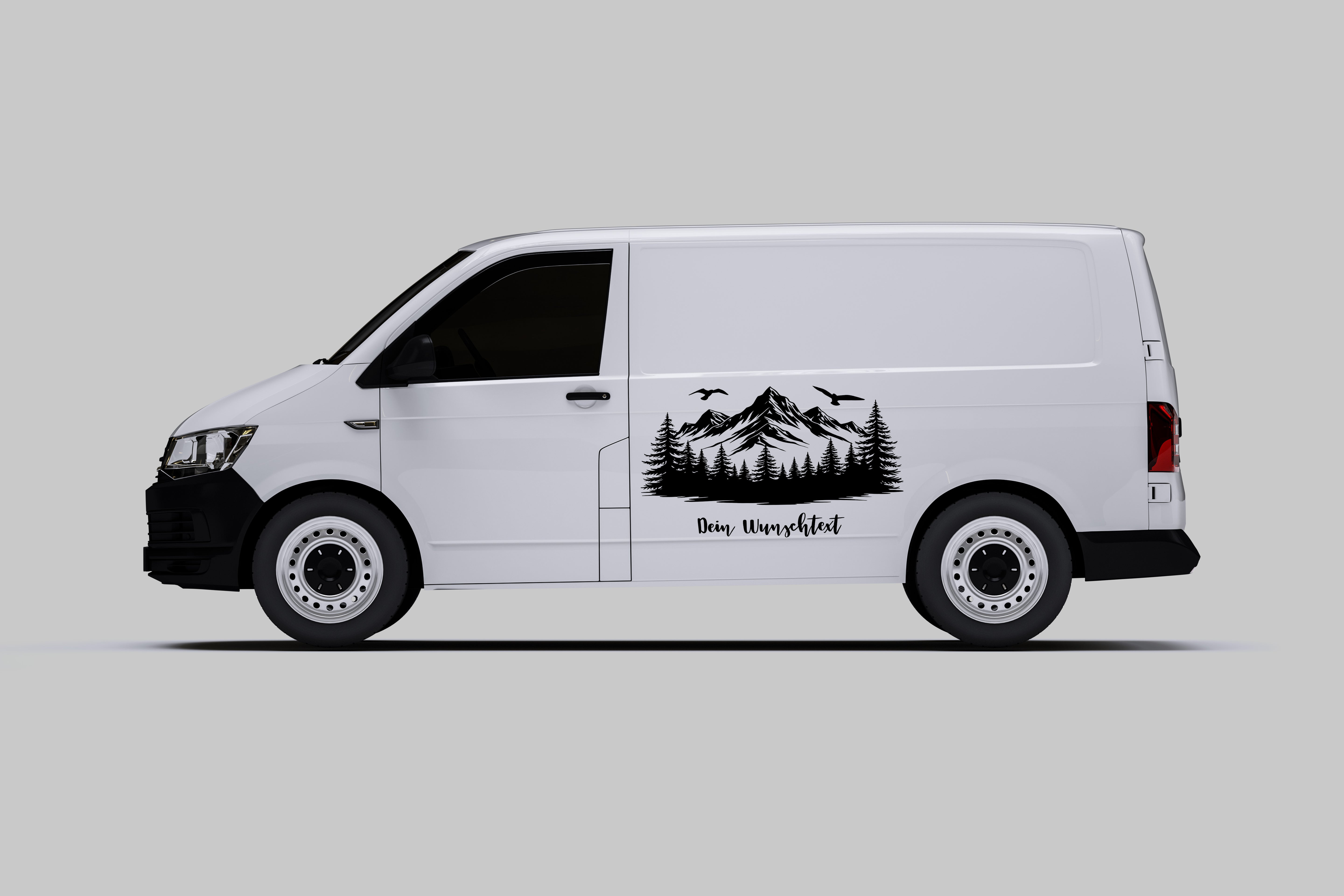 Berg & Wald Autoaufkleber – Personalisiert mit Wunschtext | Camper, Van & Wohnmobil Sticker