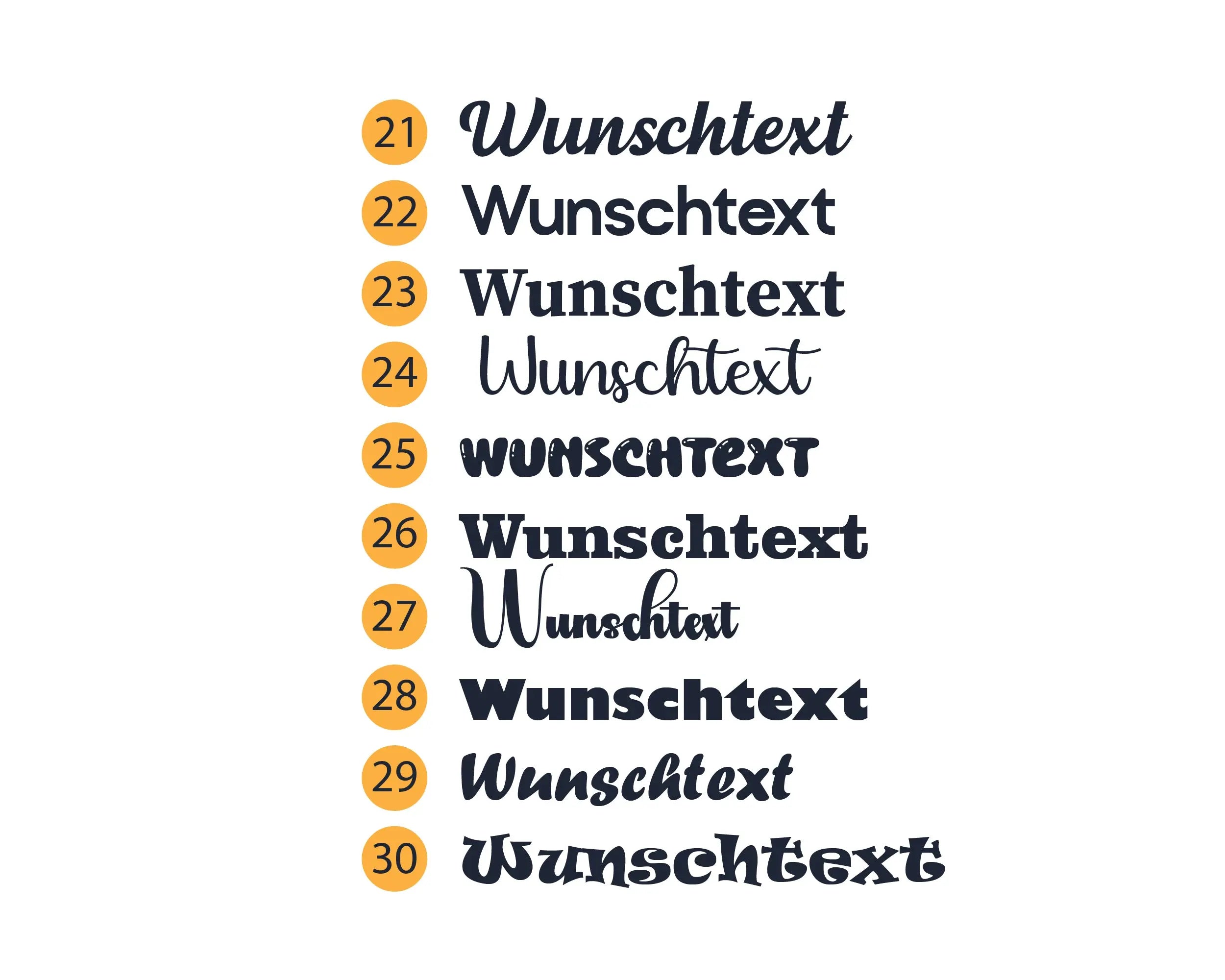 Personalisierter Wunschtext Aufkleber – Auto, Fenster & Wand – Vinyl Sticker mit Name oder Text – 10–100 cm Prakto